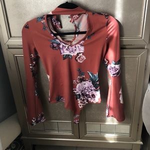 Sexy floral body suit